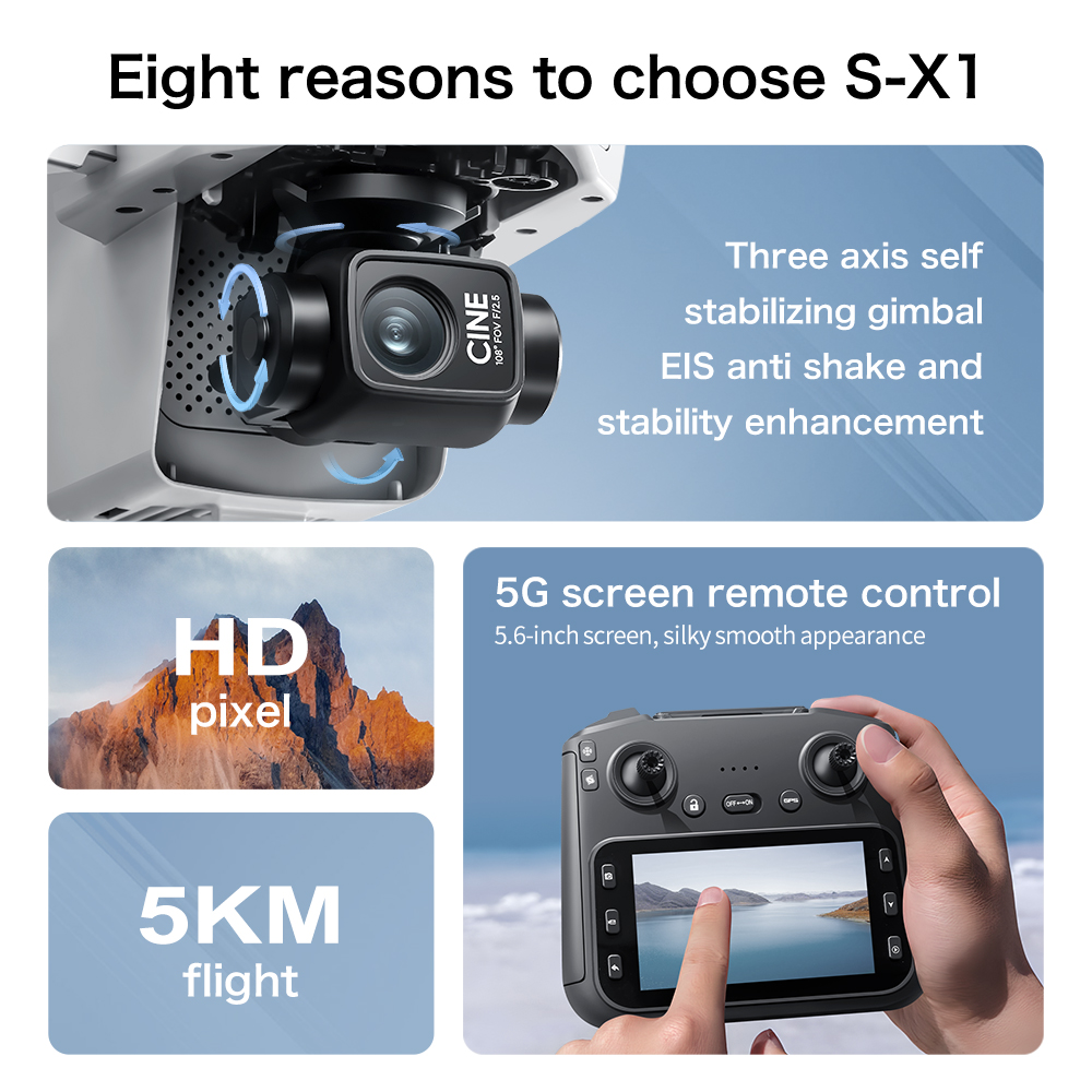 طائرة بدون طيار S-X1 الأصلية ق - مراجعة Drone Gps Mount وسعره